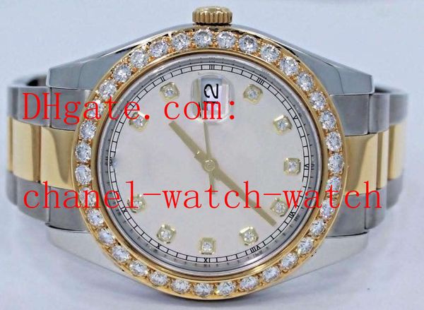 mechanical automatic men's watch 116333 2 tone 18k yellow gold/ss diamond bezel 41mm mens sports wristwatches, Slivery;brown
mechanical automatic men's watch 116333 2 tone 18k yellow gold/ss diamond bezel 41mm mens sports wristwatches, Slivery;brown