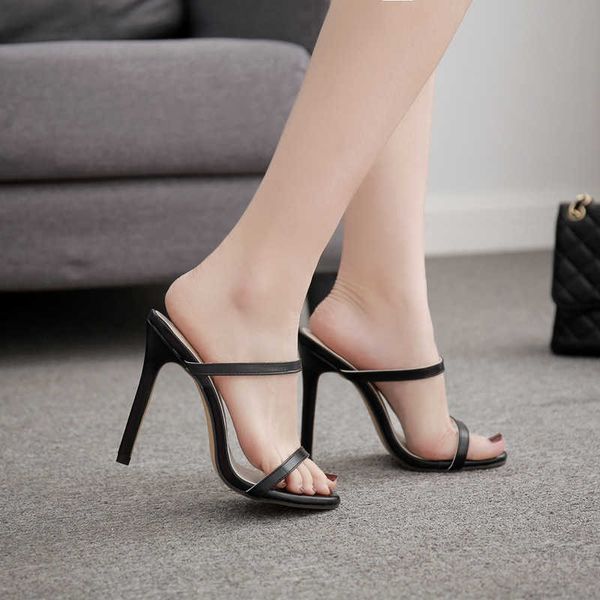ladies summer sandals heels high heel women's slim strap fashion outwear slippers 230615, Black
ladies summer sandals heels high heel women's slim strap fashion outwear slippers 230615, Black