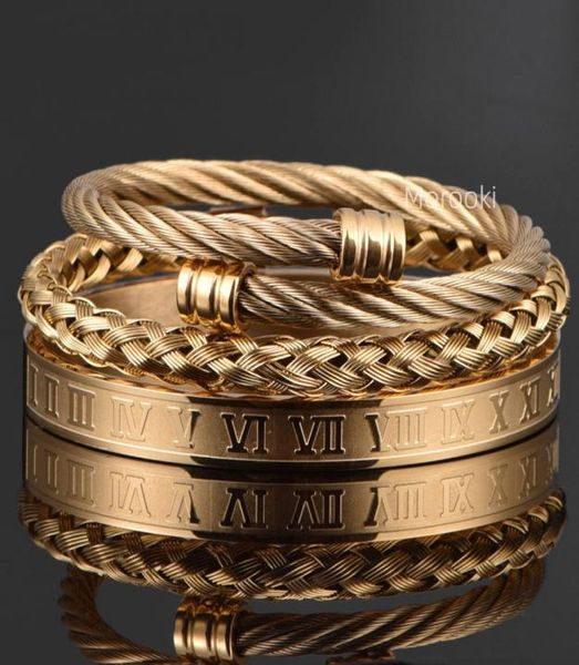 3pcsset roman numeral men bracelet handmade stainless steel hemp rope buckle open bangles pulseira bileklik 2020 luxury jewelry9724261, Black
3pcsset roman numeral men bracelet handmade stainless steel hemp rope buckle open bangles pulseira bileklik 2020 luxury jewelry9724261, Black
