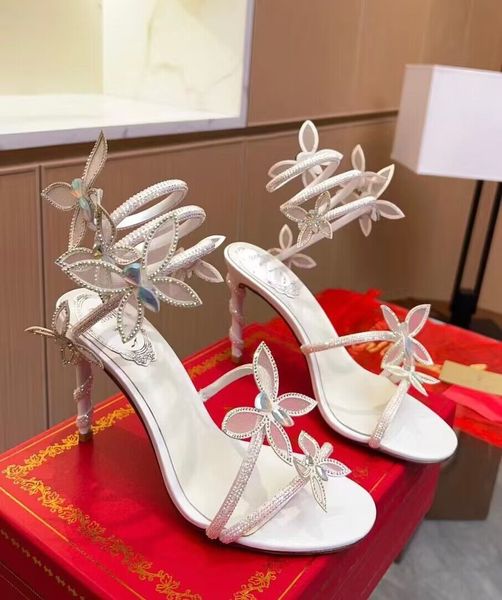 famous 23s/s summer margot sandals snake wrapped women high heels butterflies crystal strappy renecaovilla party wedding glitter sole lady w, Black
famous 23s/s summer margot sandals snake wrapped women high heels butterflies crystal strappy renecaovilla party wedding glitter sole lady w, Black