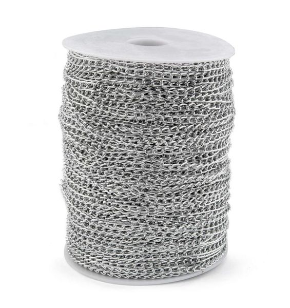 100mroll aluminum ed chains silver color plated necklace curb chains bulk for bracelets open link for diy jewelry making8651503, Blue;slivery
100mroll aluminum ed chains silver color plated necklace curb chains bulk for bracelets open link for diy jewelry making8651503, Blue;slivery