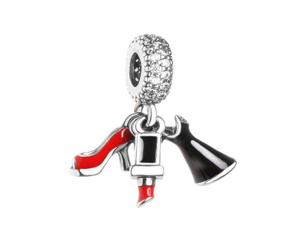 new authentic 925 sterling silver lipstick highheels pendant with crystal beads fit european brand bracelets bangles jewelry ma8401096, Black
new authentic 925 sterling silver lipstick highheels pendant with crystal beads fit european brand bracelets bangles jewelry ma8401096, Black