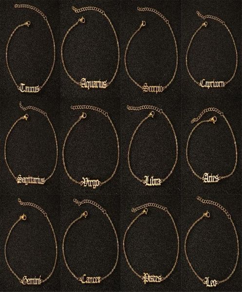 women men anklets chains 12 constellations zodiac sign letter goldsilver ankle bracelet birthday gift stainless steel foot chains7388865, Red;blue
women men anklets chains 12 constellations zodiac sign letter goldsilver ankle bracelet birthday gift stainless steel foot chains7388865, Red;blue
