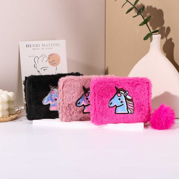 women's bag plush zipper wallet new short rainbow horse coin clip handbag 
women's bag plush zipper wallet new short rainbow horse coin clip handbag