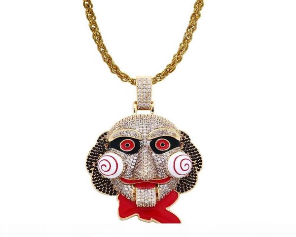the movie saw mask diamonds pendant necklaces for men hip hop luxury cartoon necklace jewelry gold plated copper zircon cuban chai9041209, Silver
the movie saw mask diamonds pendant necklaces for men hip hop luxury cartoon necklace jewelry gold plated copper zircon cuban chai9041209, Silver