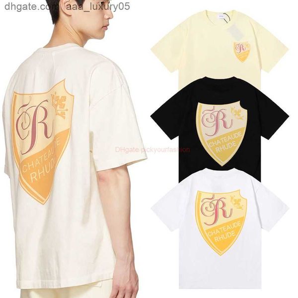 designer fashion clothing tees tshirt small trendy high street versatile rhude loose shield printed short sleeved tshirt for men women casua, White;black
designer fashion clothing tees tshirt small trendy high street versatile rhude loose shield printed short sleeved tshirt for men women casua, White;black