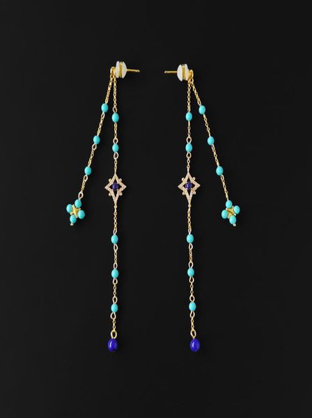s925 sterling silver roman style simple turquoise tassel earrings chain dangle earrings fashion luxury brand monaco jewelry 2208168848115, Golden
s925 sterling silver roman style simple turquoise tassel earrings chain dangle earrings fashion luxury brand monaco jewelry 2208168848115, Golden