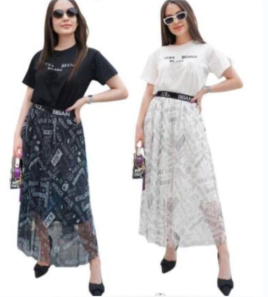 women's two piece set dress with ultra-thin chiffon printed perspective bottom skirt and short sleeved t-shirt print casual dresses y71, White
women's two piece set dress with ultra-thin chiffon printed perspective bottom skirt and short sleeved t-shirt print casual dresses y71, White
