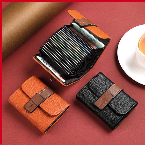 stylish and exquisite small purse card bag women's color contrast simple buckle 2023 new organ multi card slot bank cover zero wallet i, Brown;gray
stylish and exquisite small purse card bag women's color contrast simple buckle 2023 new organ multi card slot bank cover zero wallet i, Brown;gray