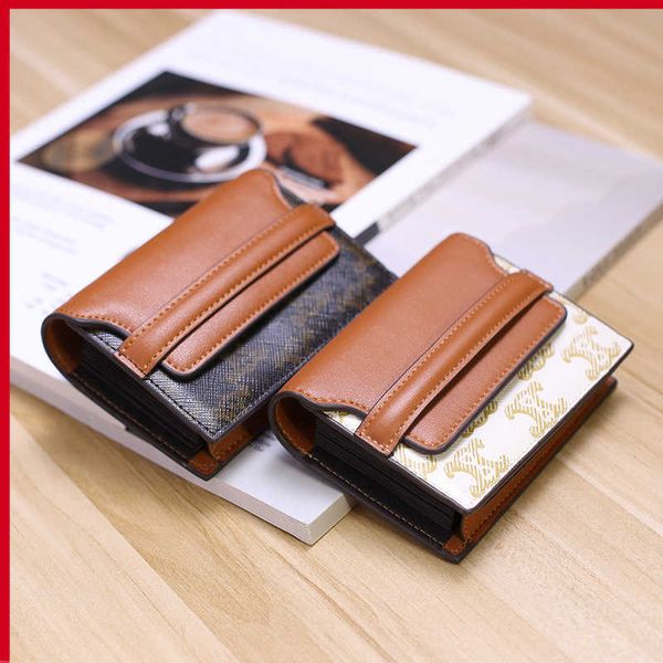 stylish and exquisite small purse 2023 new card bag women's small compact clip multi position buckle fashion wallet leather high grade, Brown;gray
stylish and exquisite small purse 2023 new card bag women's small compact clip multi position buckle fashion wallet leather high grade, Brown;gray