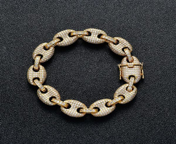 12mm wide hip hop cz stone paved bling iced out solid coffee beans link chain bracelets for men women fashion rapper jewelry1684134, Black
12mm wide hip hop cz stone paved bling iced out solid coffee beans link chain bracelets for men women fashion rapper jewelry1684134, Black