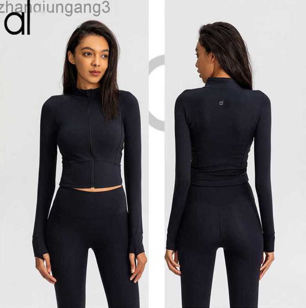 designer jacket alos yoga sports coat women's tight yoga suit quick drying long sleeve zipper cardigan running fitness jacket, Black;brown
designer jacket alos yoga sports coat women's tight yoga suit quick drying long sleeve zipper cardigan running fitness jacket, Black;brown