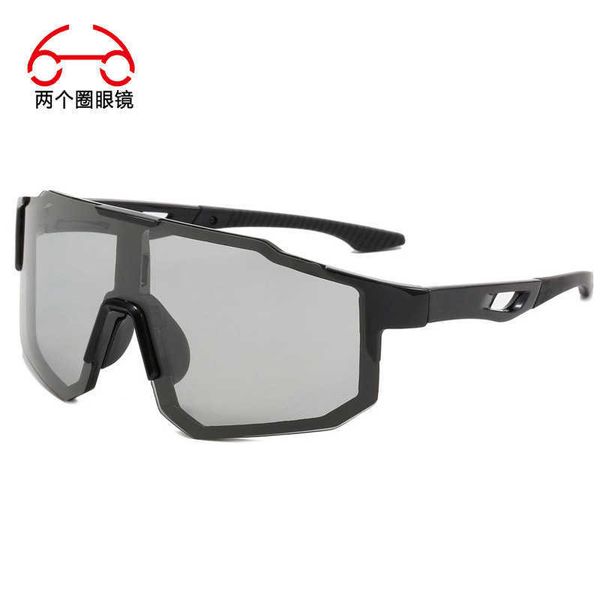 two circles outdoor polarized sports new trend uv resistant cycling sunglasses, White;black
two circles outdoor polarized sports new trend uv resistant cycling sunglasses, White;black