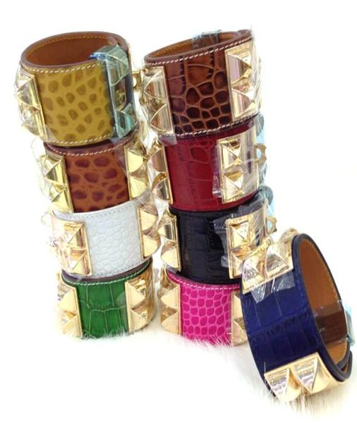luxury designer jewelry mens bracelets noncrocodile leather bracelet ladies fashion widenecked rough nail bracelet h bangle2857550, Black
luxury designer jewelry mens bracelets noncrocodile leather bracelet ladies fashion widenecked rough nail bracelet h bangle2857550, Black