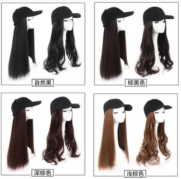 baseball cap with synthetic hair brown black gray long curly hair with baseball cap female wig1381270
baseball cap with synthetic hair brown black gray long curly hair with baseball cap female wig1381270