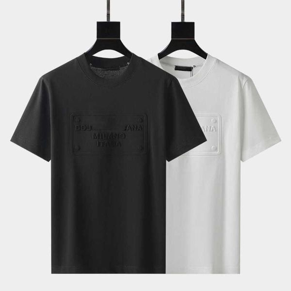 

23ss new mens t shirt luxury cotton tee shirt designer t shirt men women three-dimensional embossed letters short sleeved top, White;black