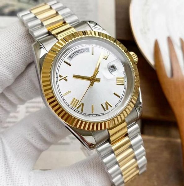 mens watches designer automatic mechanical movement watch gold wristwatch 41mm steel strap life waterproof gift wristwatches for men, Slivery;brown
mens watches designer automatic mechanical movement watch gold wristwatch 41mm steel strap life waterproof gift wristwatches for men, Slivery;brown