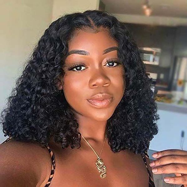 brazilian kinky curly short bob lace front human hair wigs curly transparent 13x4 hd lace frontal wig 4x4 closure wigs, Black;brown
brazilian kinky curly short bob lace front human hair wigs curly transparent 13x4 hd lace frontal wig 4x4 closure wigs, Black;brown