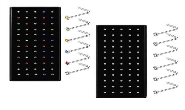 60pcsset nose piercing 18mm stainless steel nose studs crystals lshape ear piercing tragus cartilage pin body jewelry1904694, Silver
60pcsset nose piercing 18mm stainless steel nose studs crystals lshape ear piercing tragus cartilage pin body jewelry1904694, Silver