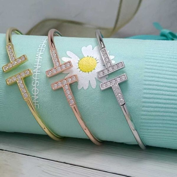 designer new tiffay double t open letter full diamond bracelet classic rose gold women's simple elastic fashion versatile, Black
designer new tiffay double t open letter full diamond bracelet classic rose gold women's simple elastic fashion versatile, Black