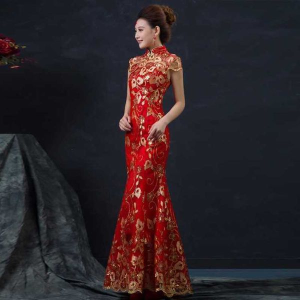 chinese red wedding dress female long sleeveless women cheongsam gold chinese traditional dress lady qipao evening party 8, Black;gray
chinese red wedding dress female long sleeveless women cheongsam gold chinese traditional dress lady qipao evening party 8, Black;gray
