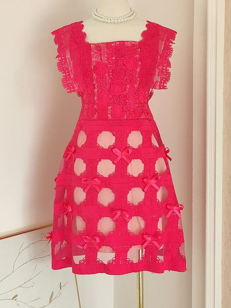 casual dresses 2023 french romantic vintage rose water-soluble lace hook flower dress women sweet 3d bowknot mesh patchwork strap robes femm, Black;gray
casual dresses 2023 french romantic vintage rose water-soluble lace hook flower dress women sweet 3d bowknot mesh patchwork strap robes femm, Black;gray