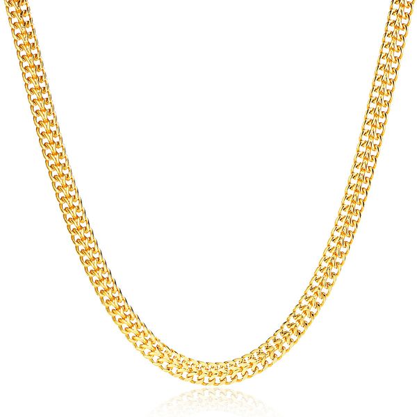 women's necklace personalized and trendy stainless steel double-row chain necklace with extended chain jewelry party gift yw276nc-1202g, Golden;silver
women's necklace personalized and trendy stainless steel double-row chain necklace with extended chain jewelry party gift yw276nc-1202g, Golden;silver