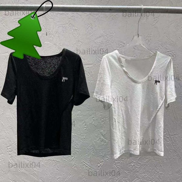 women's t-shirt aw wang short sleeve 22 summer and autumn new chest letter embroidery comfortable linen silk v-neck t230323, White
women's t-shirt aw wang short sleeve 22 summer and autumn new chest letter embroidery comfortable linen silk v-neck t230323, White