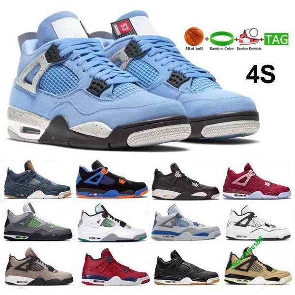 blue university 4 4s man basketball shoes white oreo metallic purple black cat bred shimmer cactus jack men women sneakers us 5.5-12
blue university 4 4s man basketball shoes white oreo metallic purple black cat bred shimmer cactus jack men women sneakers us 5.5-12