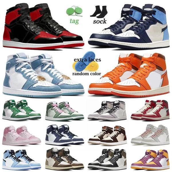 new fashion jumpman 1 s patent bred basketball shoes j1 designer sneaker retro high og starfish 1s obsidian true blue denim chicago mids gor, Black
new fashion jumpman 1 s patent bred basketball shoes j1 designer sneaker retro high og starfish 1s obsidian true blue denim chicago mids gor, Black
