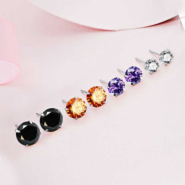 925 silver ear studs earring black white yellow female colorful iced out cubic zircon fashion prong crystal anti-allergy ear jewelry shiny s, Golden;silver
925 silver ear studs earring black white yellow female colorful iced out cubic zircon fashion prong crystal anti-allergy ear jewelry shiny s, Golden;silver