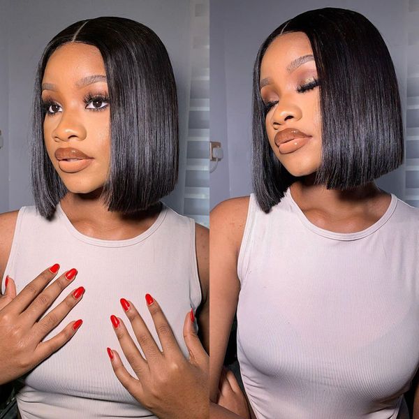 hd lace closure wig 13x4 short bob wigs preplucked with baby hair short bob straight human hair wigs for women, Black;brown
hd lace closure wig 13x4 short bob wigs preplucked with baby hair short bob straight human hair wigs for women, Black;brown