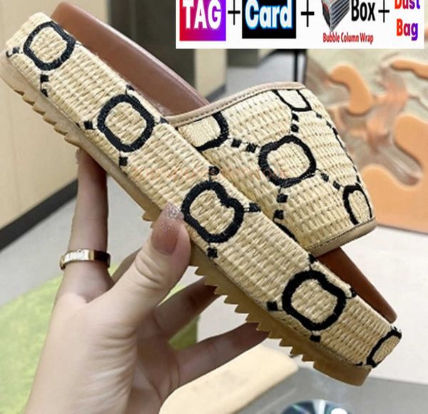 women platform slides sandals designer slippers beach rubber perforated canvas sliders mens thick bottom sandal womens embroidery heels luxu, Black
women platform slides sandals designer slippers beach rubber perforated canvas sliders mens thick bottom sandal womens embroidery heels luxu, Black