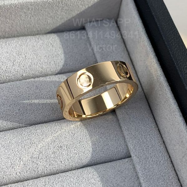 love ring 5.5mm gold plated 18k t0p quality for woman designer couple ring size 6789 for man highest counter quality luxury jewelry gift for, Silver
love ring 5.5mm gold plated 18k t0p quality for woman designer couple ring size 6789 for man highest counter quality luxury jewelry gift for, Silver