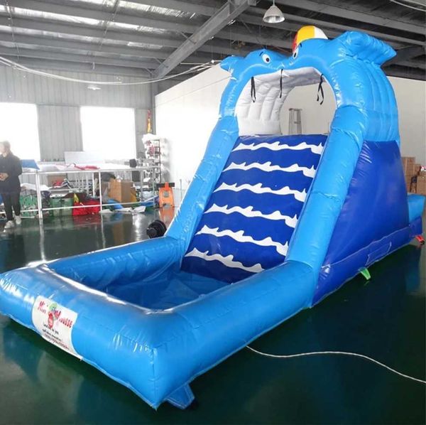 Image of Outdoor Games Hot popular inflatable water pool with slide for Wet Dry Play With Detached Ground Bounce adults and kids