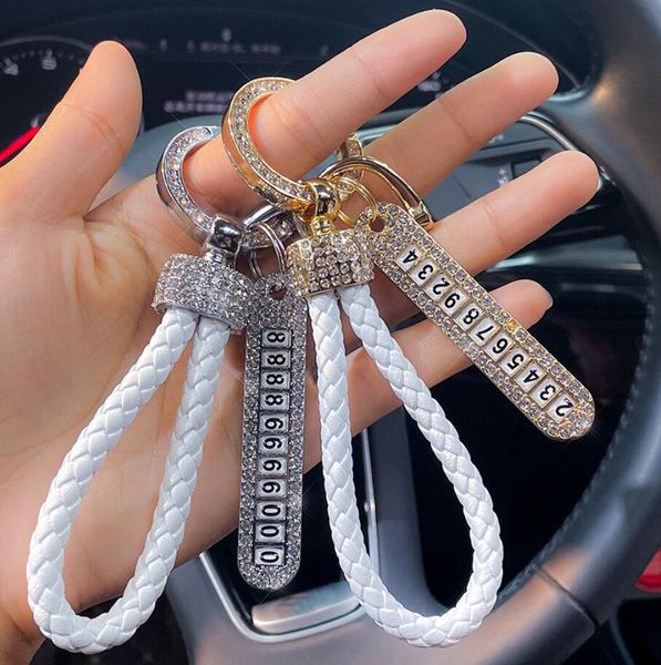 car keychain crystal anti-lost leather keychain women men gold silver buckle car key ring chain holder phone number tag keyring
car keychain crystal anti-lost leather keychain women men gold silver buckle car key ring chain holder phone number tag keyring