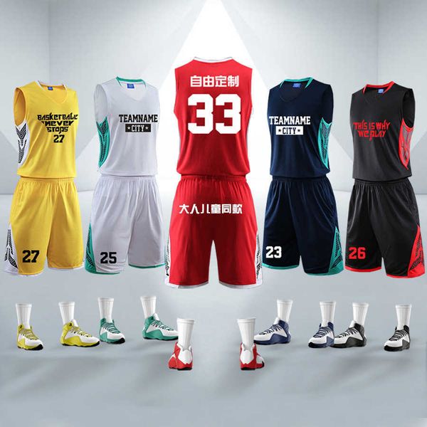 basketball uniform suit men's team uniform student competition training women's basketball shirt printed breathable vest ball shir, Black;red
basketball uniform suit men's team uniform student competition training women's basketball shirt printed breathable vest ball shir, Black;red