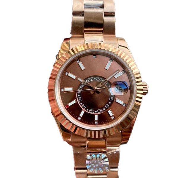 41mm mechanical men's automatic watch with box ceramic watch all stainless steel swimming watch sapphire luminous watch business montre, Slivery;brown
41mm mechanical men's automatic watch with box ceramic watch all stainless steel swimming watch sapphire luminous watch business montre, Slivery;brown