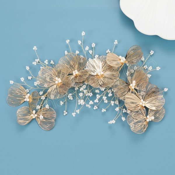 handmade flower hair clips golden leaves freshwater pearls stable grip idyllic floral headpiece for bridesmaid wedding banquet, Slivery;golden
handmade flower hair clips golden leaves freshwater pearls stable grip idyllic floral headpiece for bridesmaid wedding banquet, Slivery;golden