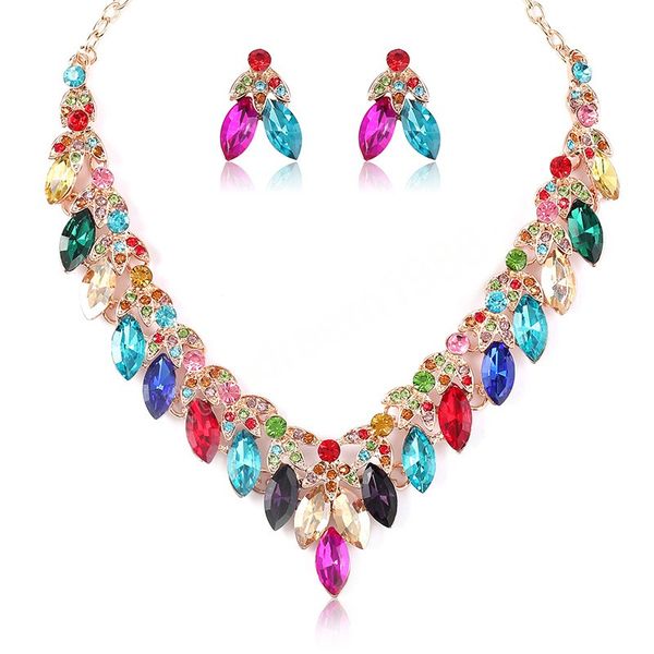 crystal bridal wedding jewelry sets women colorful rhinestone necklace stud earrings set dress accessories bridesmaid, Silver
crystal bridal wedding jewelry sets women colorful rhinestone necklace stud earrings set dress accessories bridesmaid, Silver