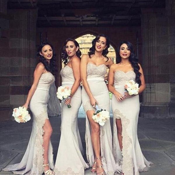 2023 long bridesmaid sweetheart with lace applique evening dresses side split sweep train custom made back zipper dresses for wedding, White;pink
2023 long bridesmaid sweetheart with lace applique evening dresses side split sweep train custom made back zipper dresses for wedding, White;pink