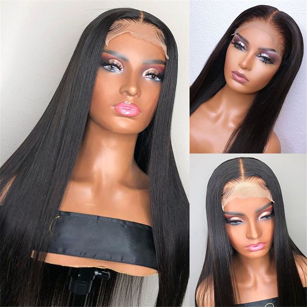 bone straight lace front human hair wigs for black women 13x4 lace frontal wig brazilian remy lace closure wig, Black;brown
bone straight lace front human hair wigs for black women 13x4 lace frontal wig brazilian remy lace closure wig, Black;brown