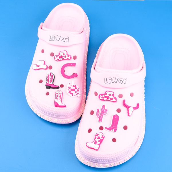 texas western pink lucky slogan cowgirl cowboy hat boots horse horseshoe pvc croc shoe charms, White;pink
texas western pink lucky slogan cowgirl cowboy hat boots horse horseshoe pvc croc shoe charms, White;pink