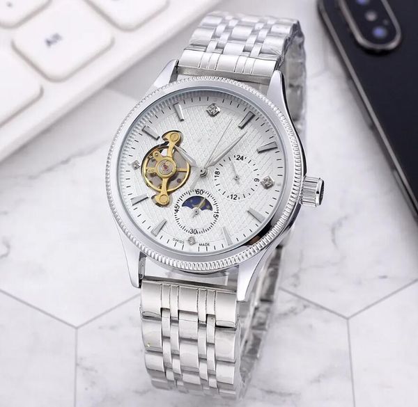 2023 mens wristwatches designer automatic mechanical watches stainless steel leather strap boutique fashion tourbillon watche man women wris, Slivery;golden
2023 mens wristwatches designer automatic mechanical watches stainless steel leather strap boutique fashion tourbillon watche man women wris, Slivery;golden