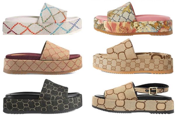 women platform slides sandals designer slippers beach rubber perforated canvas sliders mens thick bottom sandal womens embroidery heels luxu, Black
women platform slides sandals designer slippers beach rubber perforated canvas sliders mens thick bottom sandal womens embroidery heels luxu, Black