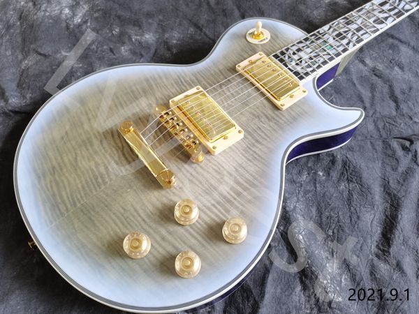 custom electric guitar with 6-string flame, white edge explosion, real abalone, white pearl, firefly, finger mosaic
custom electric guitar with 6-string flame, white edge explosion, real abalone, white pearl, firefly, finger mosaic