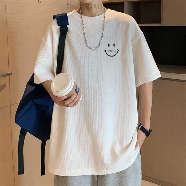 xia ji waffle short sleeve t-shirt for men's ins loose fashion brand round neck fashion versatile and simple t-shirt stussys, White;black
xia ji waffle short sleeve t-shirt for men's ins loose fashion brand round neck fashion versatile and simple t-shirt stussys, White;black