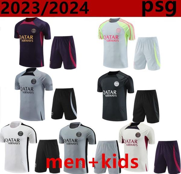 2023 psgs mbappe tracksuits short sleeve soccer jerseys 23/24 paris chandal futbol classic style training suit sportswear sergio ramos verra, Black
2023 psgs mbappe tracksuits short sleeve soccer jerseys 23/24 paris chandal futbol classic style training suit sportswear sergio ramos verra, Black