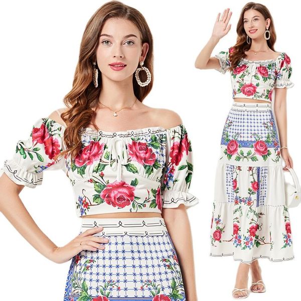 summer sets floral and skirt women set 2023 fashion designer flare sleeve and ruffles ruched tiered maxi skirts vacation party two piece dre, White
summer sets floral and skirt women set 2023 fashion designer flare sleeve and ruffles ruched tiered maxi skirts vacation party two piece dre, White