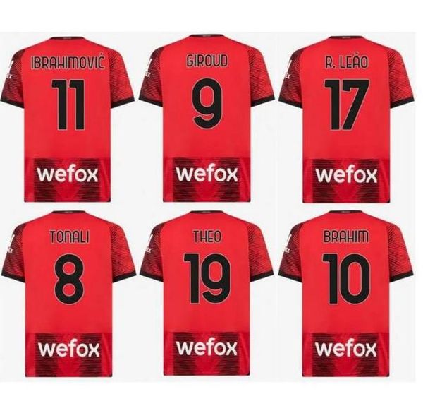 23-24 customized 11 ibrahimovic thai quality soccer jerseys 8 tonali 19 theo 23 tomori 90 de ketelaere 27 origi custom football wear kingcap, Black;yellow
23-24 customized 11 ibrahimovic thai quality soccer jerseys 8 tonali 19 theo 23 tomori 90 de ketelaere 27 origi custom football wear kingcap, Black;yellow